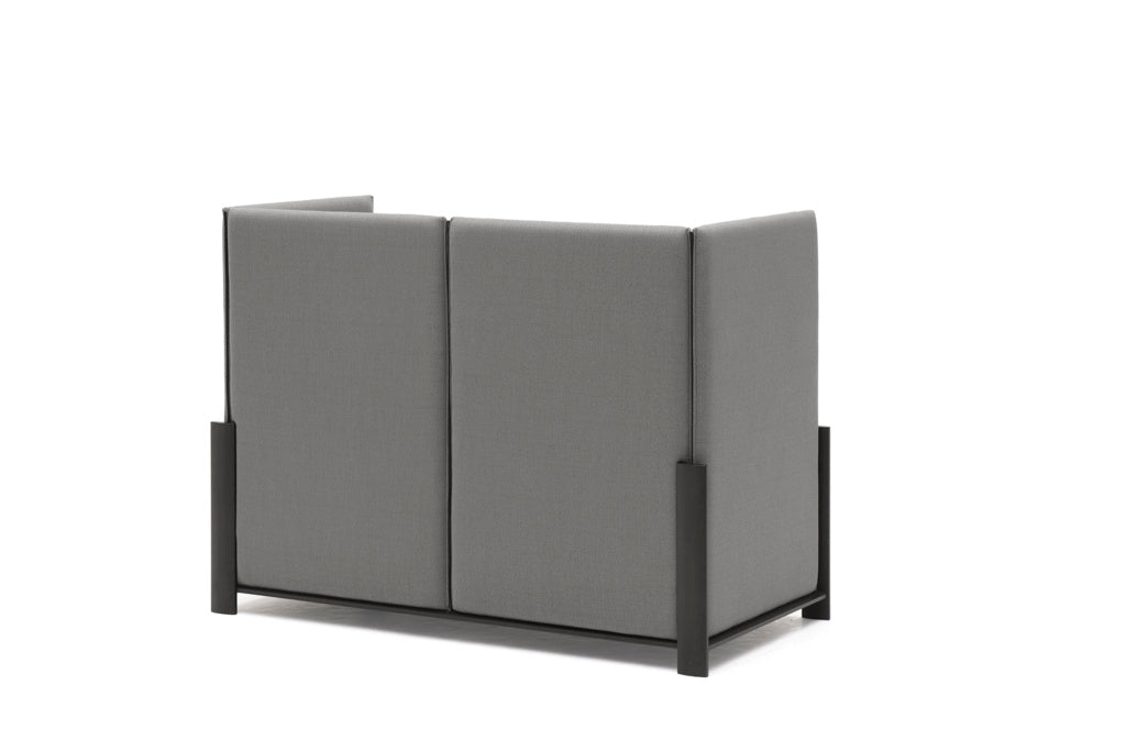 Karimoku New Standard Fence Sofa 2-Seater โซฟาพนักพิงสูงโครงไม้โอ๊คเบาะบุผ้า ออกแบบโดย Geckeler Michels