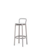 Karimoku New Standard Castor Bar Stool with Backrest High สตูลบาร์ไม้โอ๊คมีพนักพิง