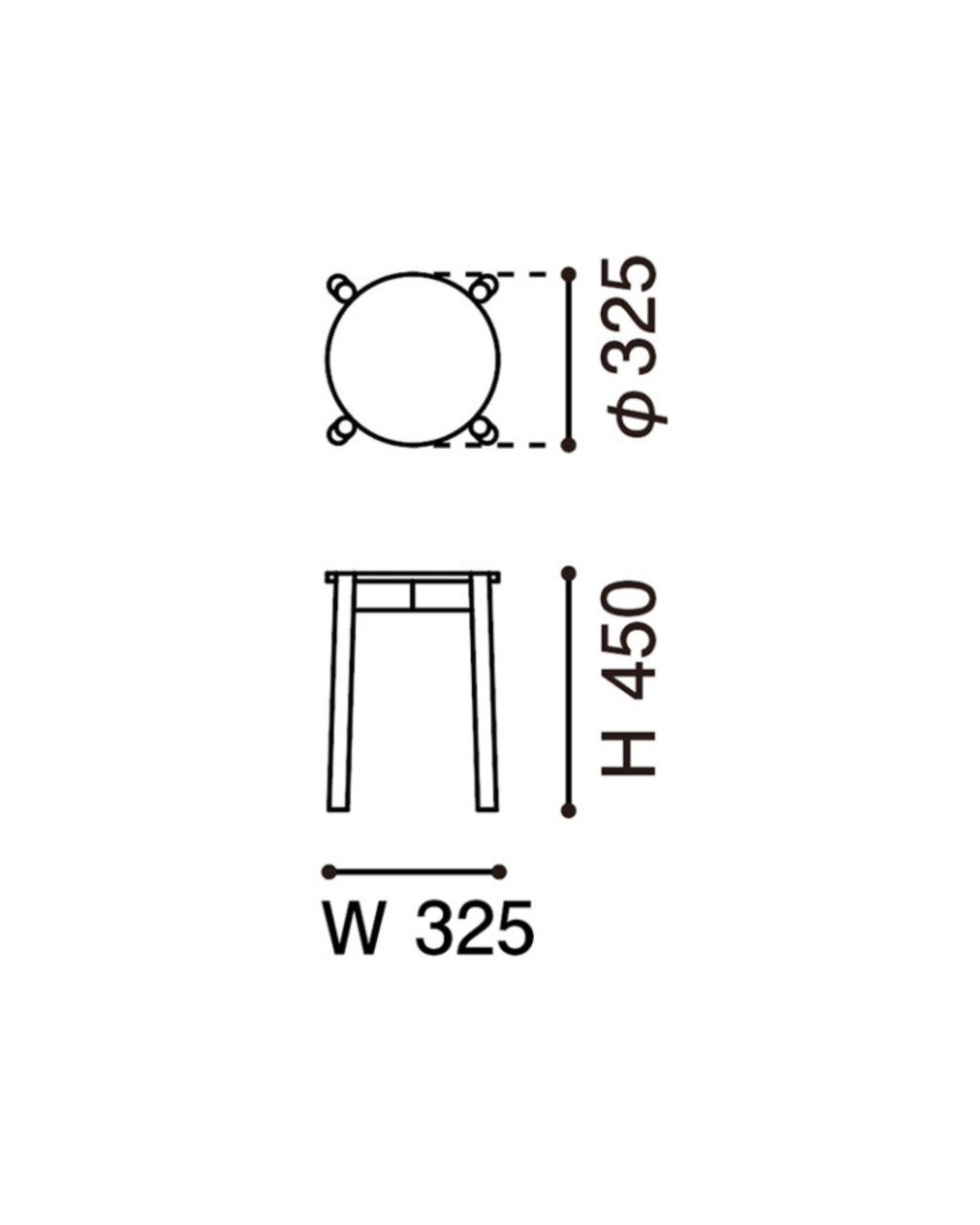 Karimoku New Standard Castor Stool Plus สตูลไม้โอ๊คทรงเรียบวางซ้อนเก็บได้