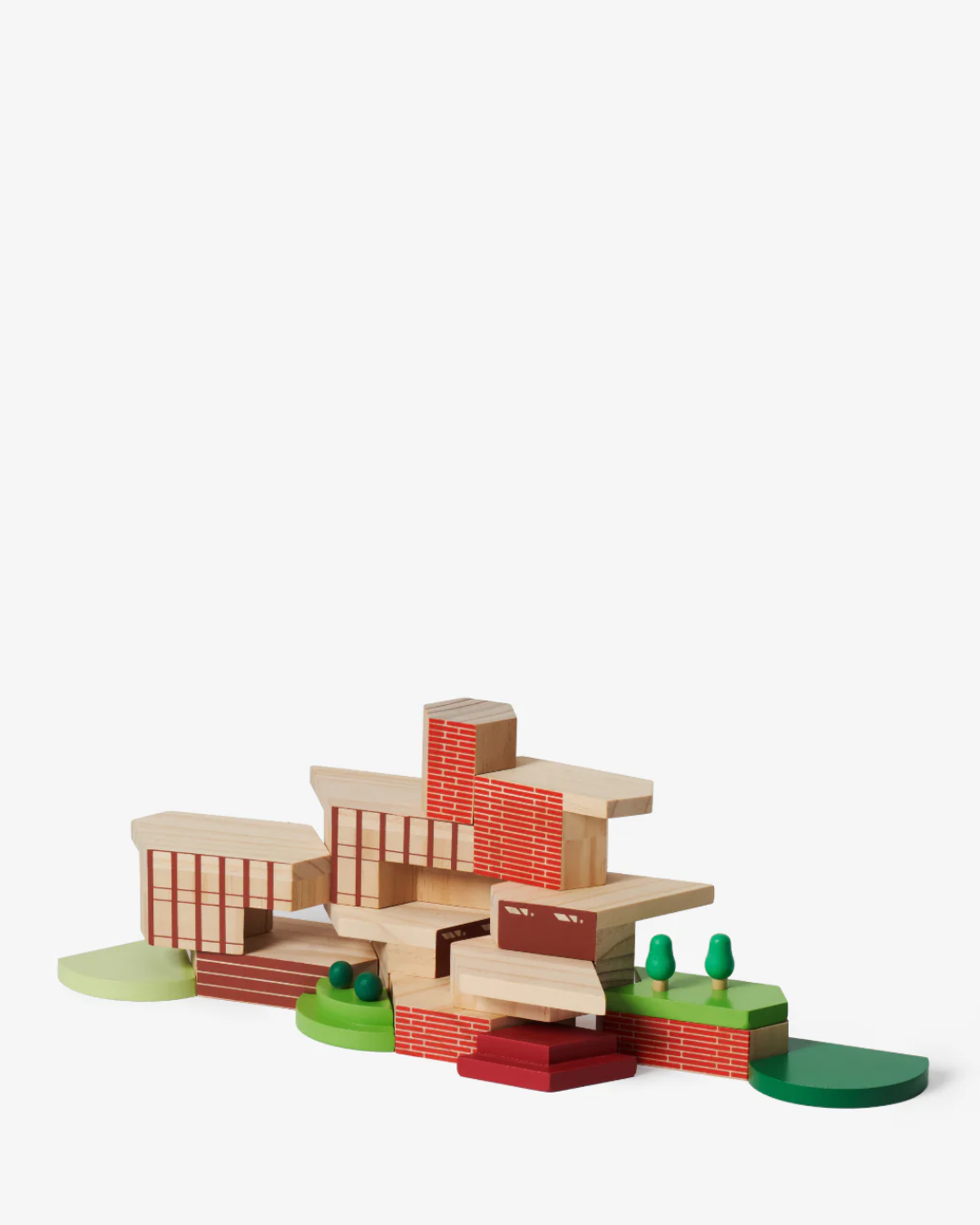 Areaware Blockitecture® Frank Lloyd Wright – Usonian by James Paulius, wooden hexagonal blocks inspired by Usonian architecture. ชุดบล็อกไม้รูปทรงหกเหลี่ยมจาก Areaware แรงบันดาลใจจากสถาปัตยกรรม Usonian ออกแบบโดย James Paulius คัดสรรโดย Old Pine Trees