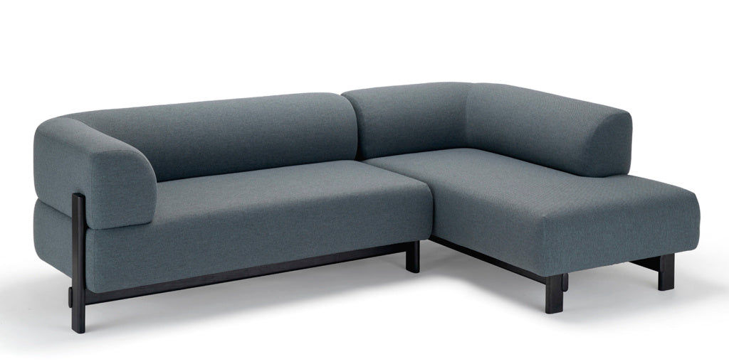 Karimoku New Standard Elephant Sofa Chaise Longue L โซฟาเชสลองเบาะบุผ้าฐานไม้เกาลัด ออกแบบโดย Christian Haas