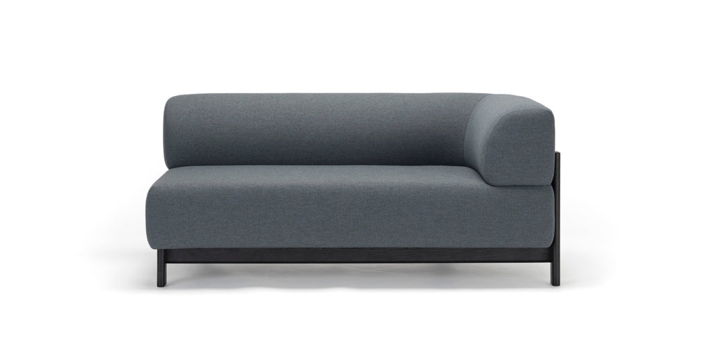 Karimoku New Standard Elephant Sofa 2-Seater Left Arm Corner โมดูลโซฟาเบาะบุผ้าฐานไม้เกาลัด ออกแบบโดย Christian Haas