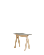Ishinomaki Laboratory AA Desk โต๊ะทำงานไม้โครงสร้าง AA frame แผ่นท็อป linoleum ออกแบบโดย TORAFU ARCHITECTS