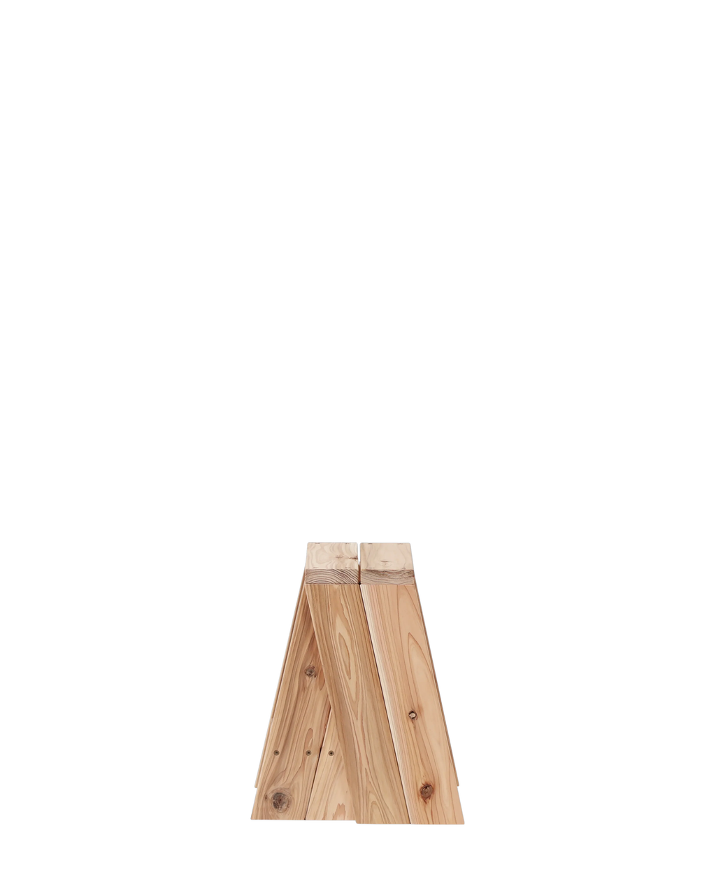 Ishinomaki Laboratory AA Low Stool สตูลไม้ทรงตัว A ขนาดต่ำ แยกใช้งานได้ ออกแบบโดย TORAFU ARCHITECTS