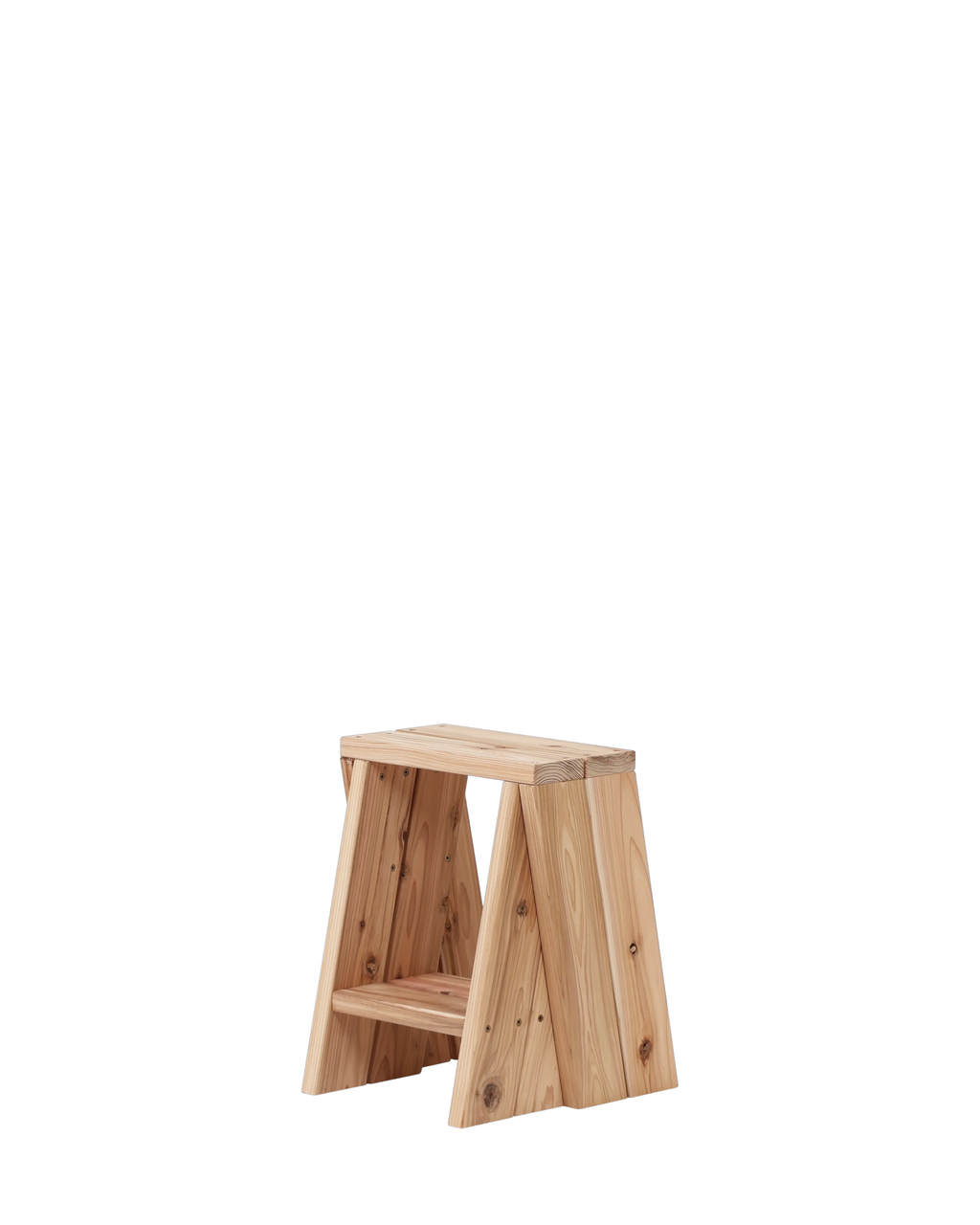 Ishinomaki Laboratory AA Low Stool สตูลไม้ทรงตัว A ขนาดต่ำ แยกใช้งานได้ ออกแบบโดย TORAFU ARCHITECTS