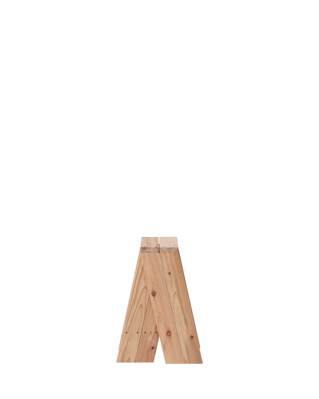 Ishinomaki Laboratory AA Stool สตูลไม้โครงสร้างรูปตัว A แยกใช้งานได้ ออกแบบโดย TORAFU ARCHITECTS