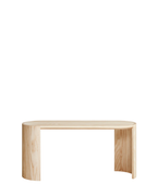 Made by Choice AIRISTO Side Table / Bench เฟอร์นิเจอร์ multifunctional ไม้ ash พร้อม asymmetric foot structure ออกแบบโดย Joanna Laajisto