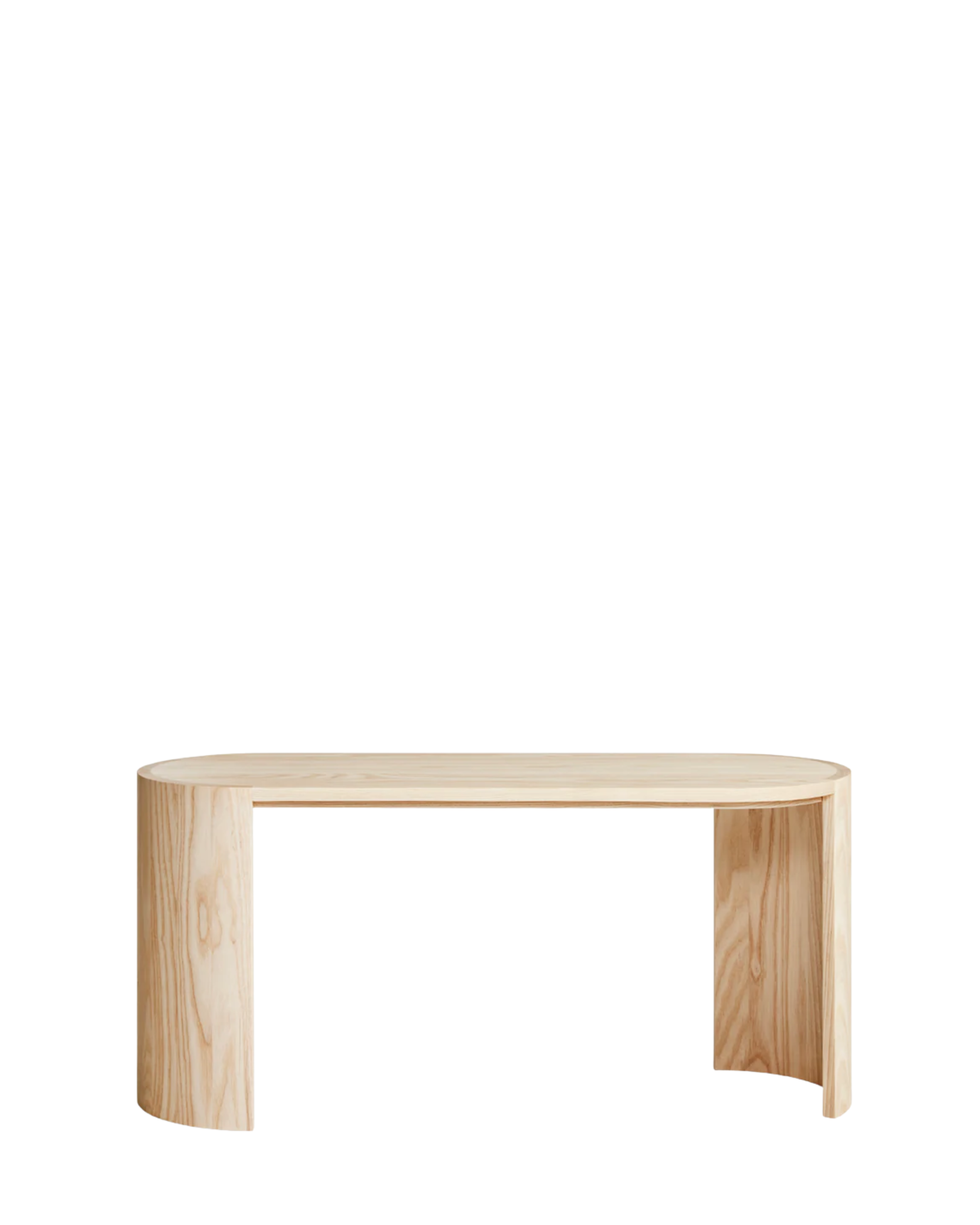Made by Choice AIRISTO Side Table / Bench เฟอร์นิเจอร์ multifunctional ไม้ ash พร้อม asymmetric foot structure ออกแบบโดย Joanna Laajisto