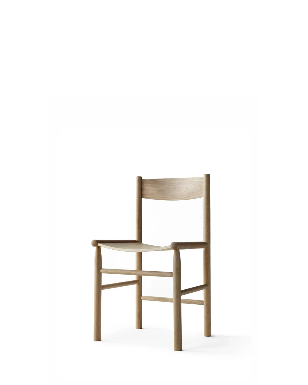 Nikari Akademia Dining Chair เก้าอี้ oak หรือ ash พร้อม seat และ backrest ทรงโค้ง ออกแบบโดย Wesley Walters และ Salla Luhtasela