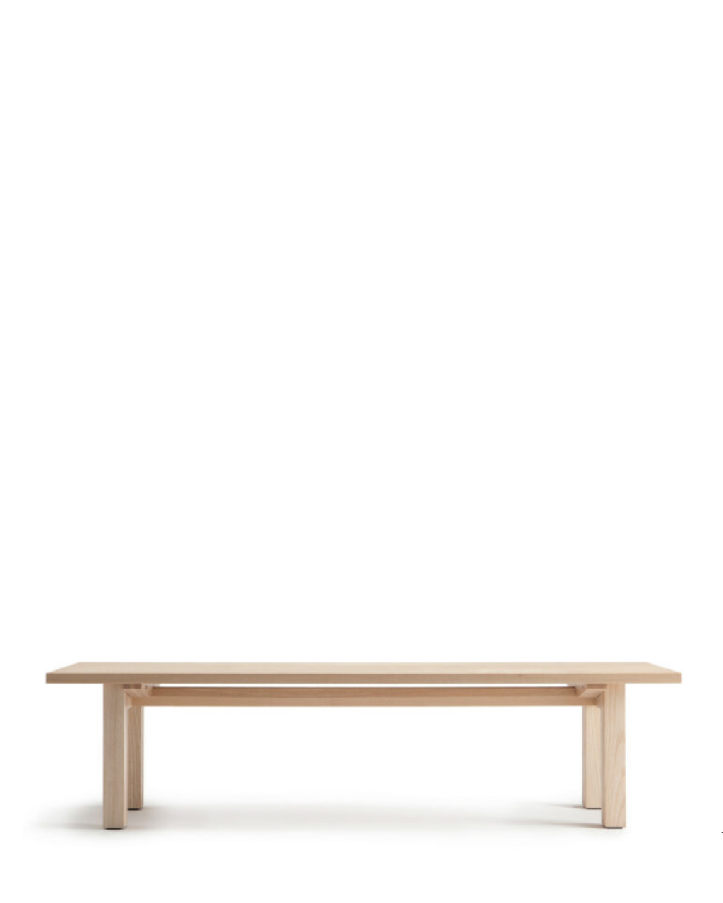 Nikari ARKIPELAGO KVI10 Bench ม้านั่ง ash หรือ oak โครงสร้างไม้ทรงยาวสำหรับใช้งานภายในและพื้นที่กึ่งภายนอก ออกแบบโดย Kari Virtanen