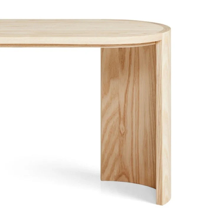 Made by Choice AIRISTO Side Table / Bench เฟอร์นิเจอร์ multifunctional ไม้ ash พร้อม asymmetric foot structure ออกแบบโดย Joanna Laajisto
