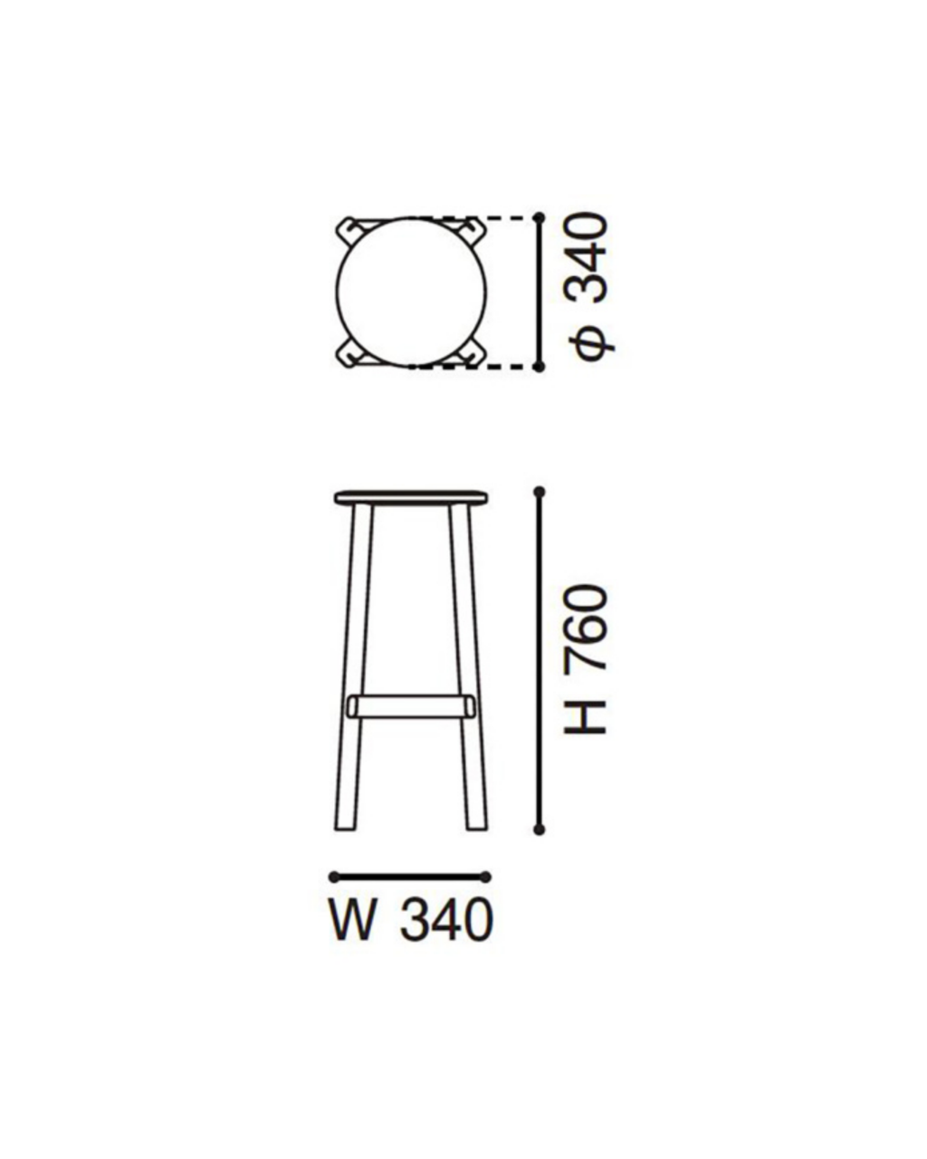 Karimoku New Standard Archive Barstool High สตูลบาร์ไม้โอ๊คดีไซน์มินิมอล ออกแบบโดย Christian Haas