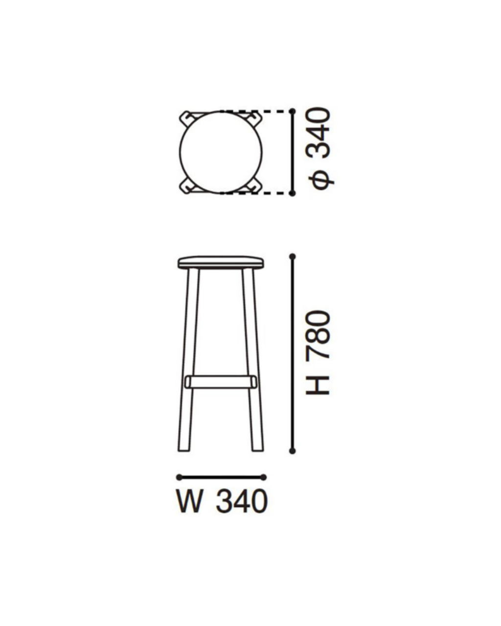 Archive Barstool Pad High