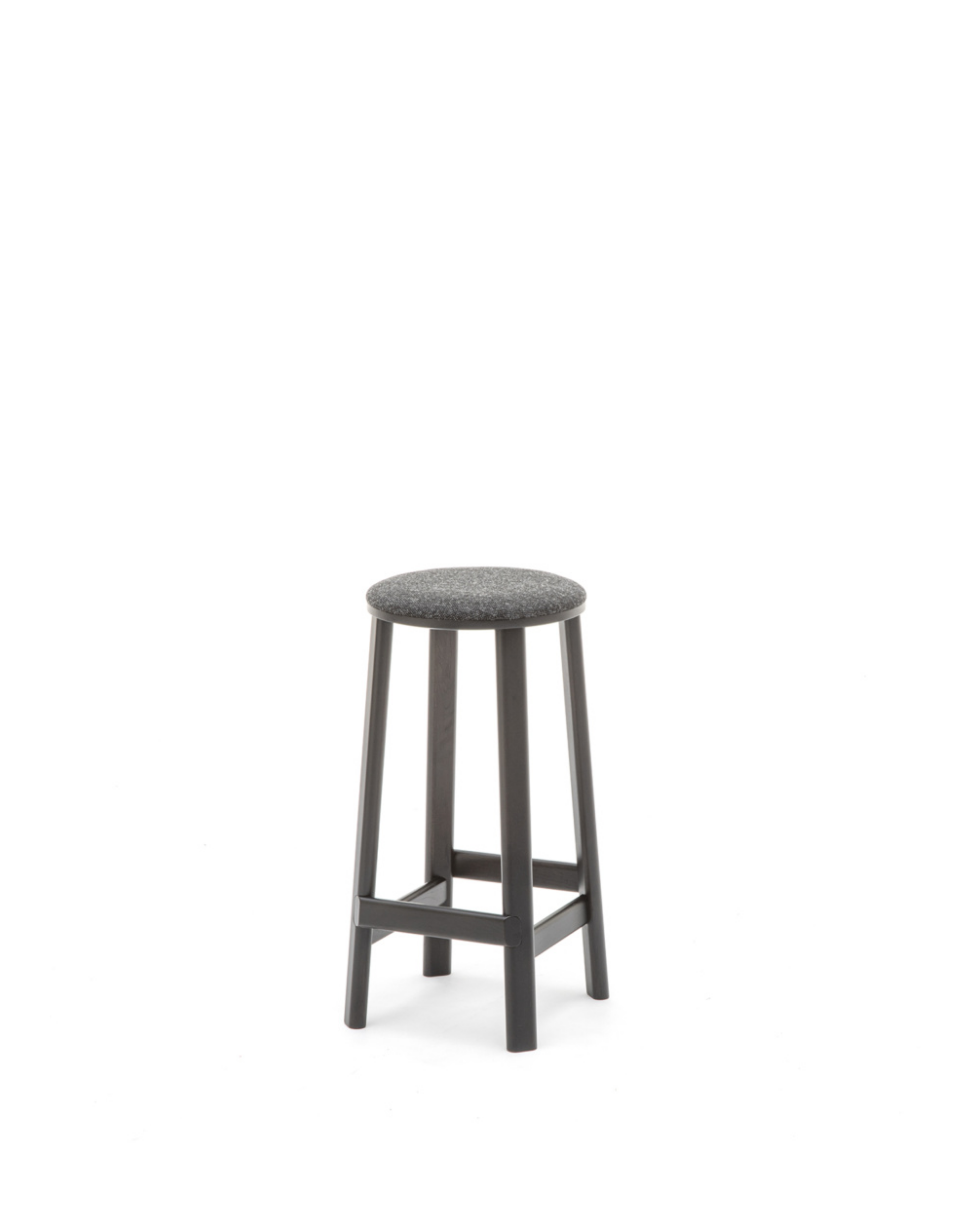 Karimoku New Standard Archive Barstool Pad Low สตูลบาร์เบาะบุผ้าฐานไม้โอ๊ค ออกแบบโดย Christian Haas