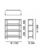 Karimoku New Standard Archive Shelf 110 ชั้นวางของไม้โอ๊คดีไซน์มินิมอล ออกแบบโดย Christian Haas