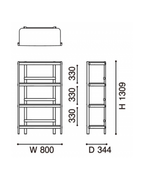 Karimoku New Standard Archive Shelf 80 ชั้นวางของไม้โอ๊คดีไซน์มินิมอล ออกแบบโดย Christian Haas
