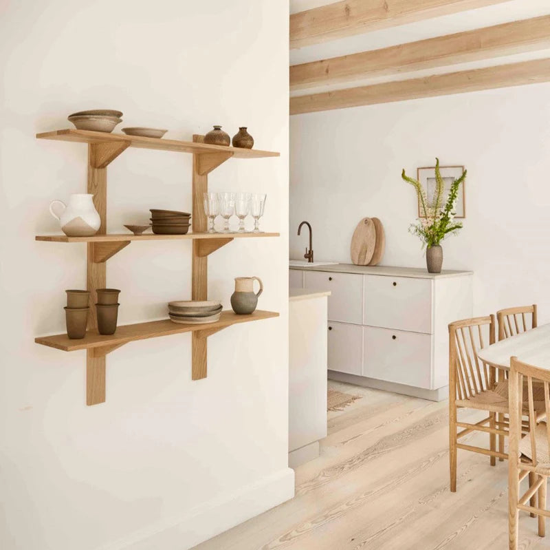 FDB Møbler B100 Sorø Shelf ชั้นวางไม้ oak แบบ modular ออกแบบโดย Laura Bilde