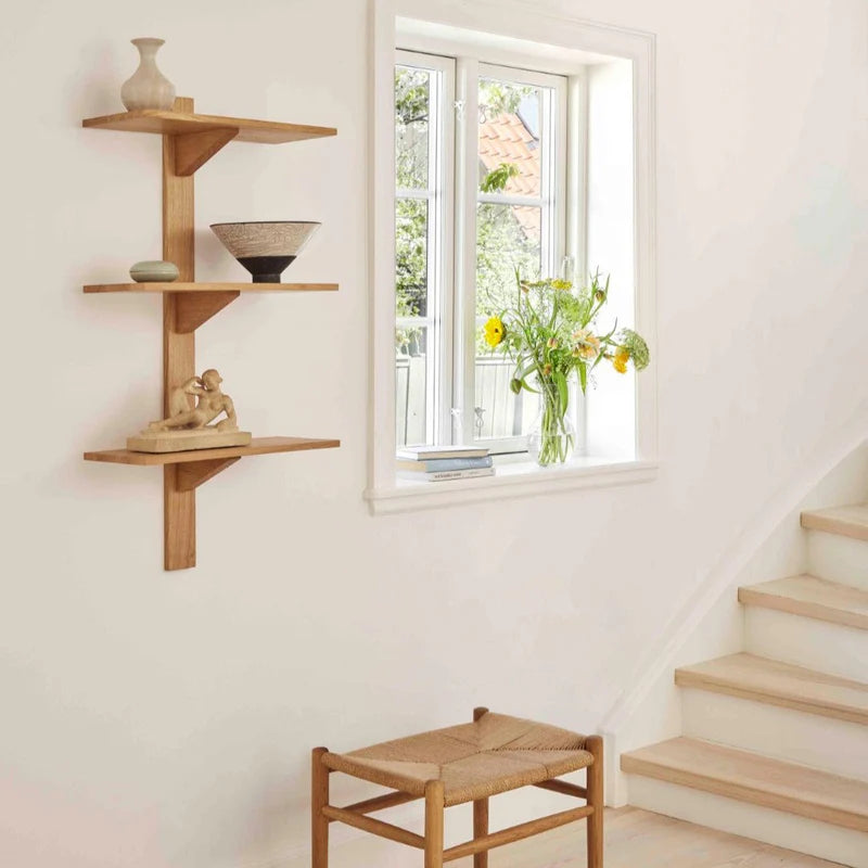 FDB Møbler B100 Sorø Shelf ชั้นวางไม้ oak แบบ modular ออกแบบโดย Laura Bilde