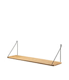 FDB Møbler B145 Shelf ชั้นวางติดผนังไม้ oak veneer พร้อมขาเหล็ก ออกแบบโดย Ejvind A. Johansson