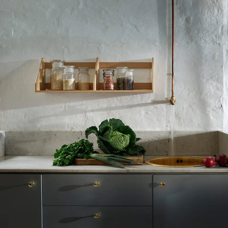 FDB Møbler B5 Shelf ชั้นวางติดผนังไม้ oak แบบ modular ออกแบบโดย Børge Mogensen
