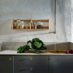 FDB Møbler B5 Shelf ชั้นวางติดผนังไม้ oak แบบ modular ออกแบบโดย Børge Mogensen