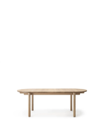 Nikari Basic Extendable Oval Table โต๊ะต่อขยายทรง oval ใน oak หรือ ash พร้อมแผ่นต่อที่เก็บภายในตัวโต๊ะ ออกแบบโดย Jenni Roininen