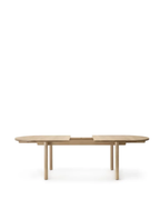 Nikari Basic Extendable Oval Table โต๊ะต่อขยายทรง oval ใน oak หรือ ash พร้อมแผ่นต่อที่เก็บภายในตัวโต๊ะ ออกแบบโดย Jenni Roininen