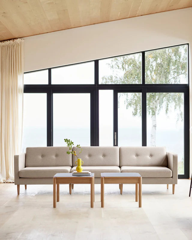 FDB Møbler C44 Coffee Table โต๊ะกลางไม้ oak พร้อมท็อป FENIX laminate พลิกใช้งานได้ ออกแบบโดย Jørgen Bækmark