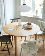 FDB Møbler C62 Bjørk Dining Table โต๊ะกินข้าวทรงกลมไม้ oak โครงสร้างไม้จริง ออกแบบโดย Unit10