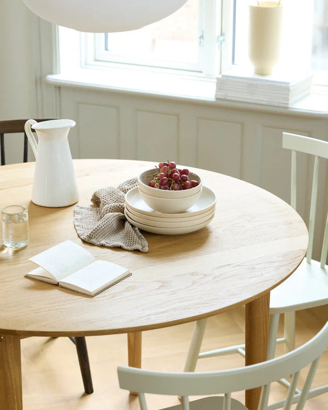 FDB Møbler C62 Bjørk Dining Table โต๊ะกินข้าวทรงกลมไม้ oak โครงสร้างไม้จริง ออกแบบโดย Unit10