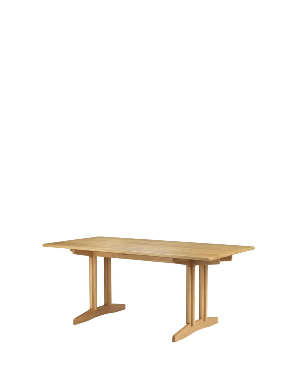 C64 Shaker Table โดย Børge Mogensen โต๊ะไม้ solid oak พร้อมฐาน cross base แข็งแรง รองรับ extension leaf เหมาะสำหรับโต๊ะอาหาร ใช้งานจริงตามแนวคิด Nordic design — OldPineTrees