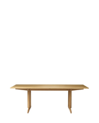 C64 Shaker Table โดย Børge Mogensen โต๊ะไม้ solid oak พร้อมฐาน cross base แข็งแรง รองรับ extension leaf เหมาะสำหรับโต๊ะอาหาร ใช้งานจริงตามแนวคิด Nordic design — OldPineTrees