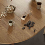 FDB Møbler C69E Ry Dining Table โต๊ะกินข้าวไม้ oak โครงสร้างฐานกลาง รองรับ extension ออกแบบโดย Nissen & Gehl