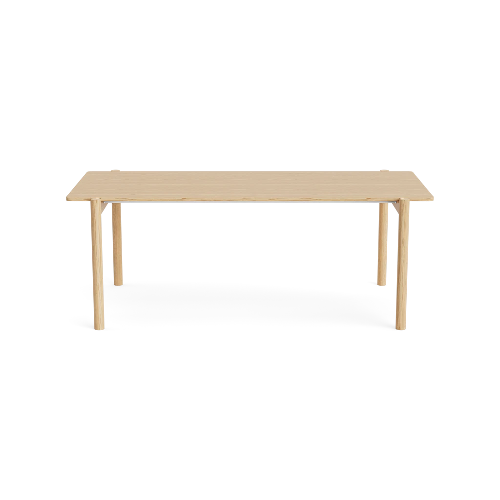 MAKE nordic THY Rectangular Dining Table โต๊ะรับประทานอาหารหน้าโต๊ะลิโนเลียมโครงไม้โอ๊คดีไซน์สแกนดิเนเวียน ออกแบบโดย Esben Pilgaard Jørgensen