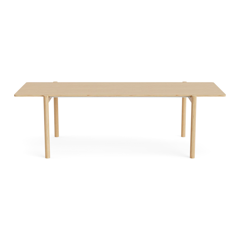 MAKE nordic THY Rectangular Dining Table โต๊ะรับประทานอาหารหน้าโต๊ะลิโนเลียมโครงไม้โอ๊คดีไซน์สแกนดิเนเวียน ออกแบบโดย Esben Pilgaard Jørgensen