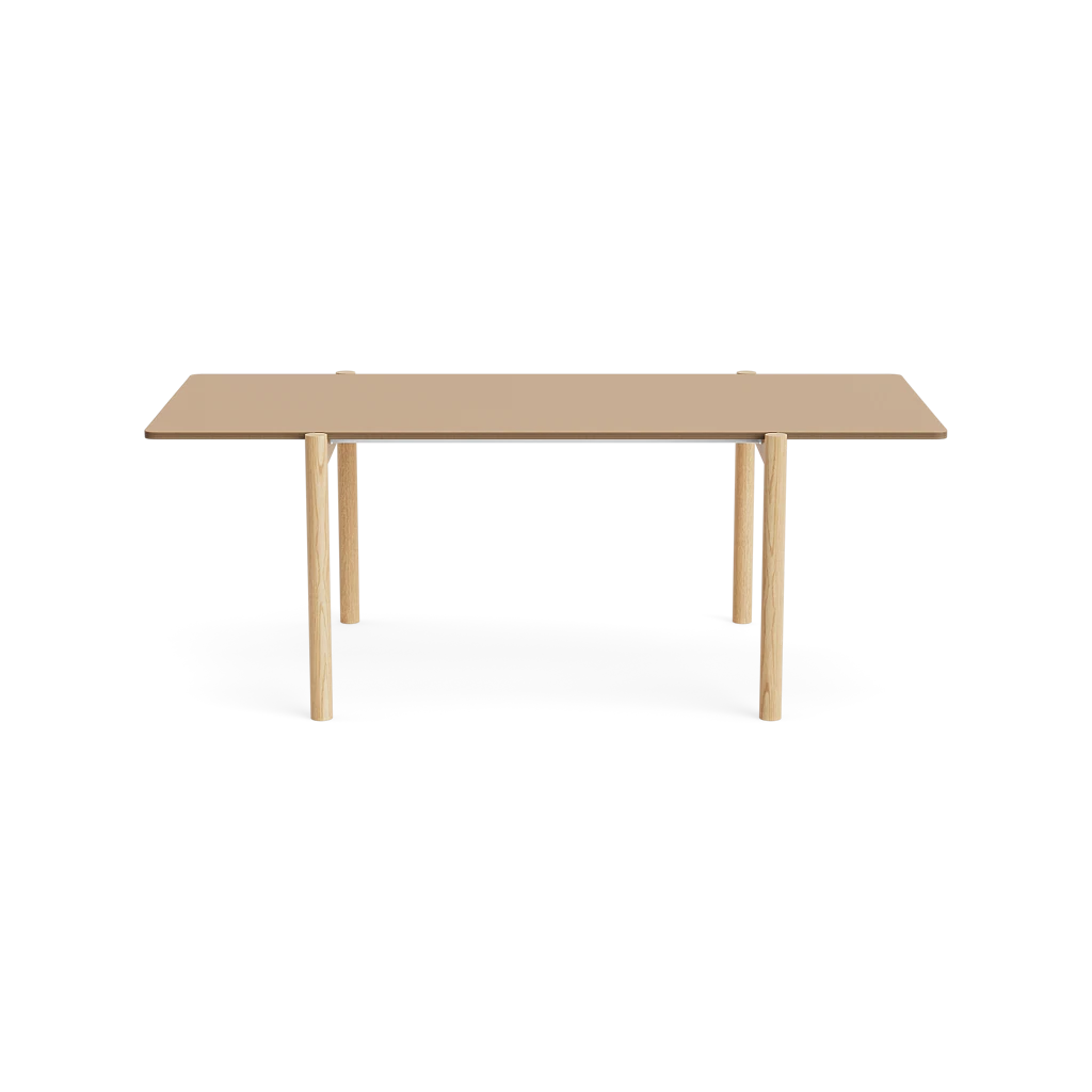 MAKE nordic THY Rectangular Dining Table โต๊ะรับประทานอาหารหน้าโต๊ะลิโนเลียมโครงไม้โอ๊คดีไซน์สแกนดิเนเวียน ออกแบบโดย Esben Pilgaard Jørgensen