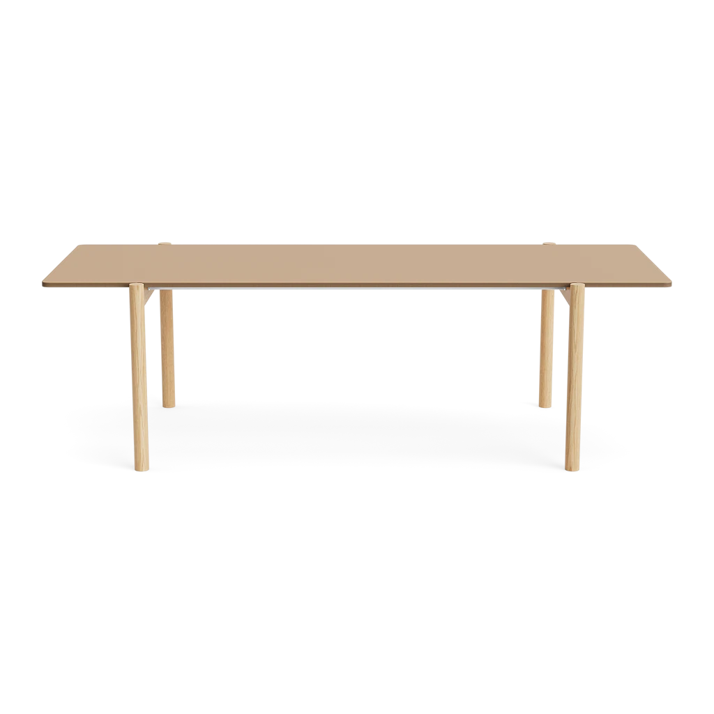 MAKE nordic THY Rectangular Dining Table โต๊ะรับประทานอาหารหน้าโต๊ะลิโนเลียมโครงไม้โอ๊คดีไซน์สแกนดิเนเวียน ออกแบบโดย Esben Pilgaard Jørgensen