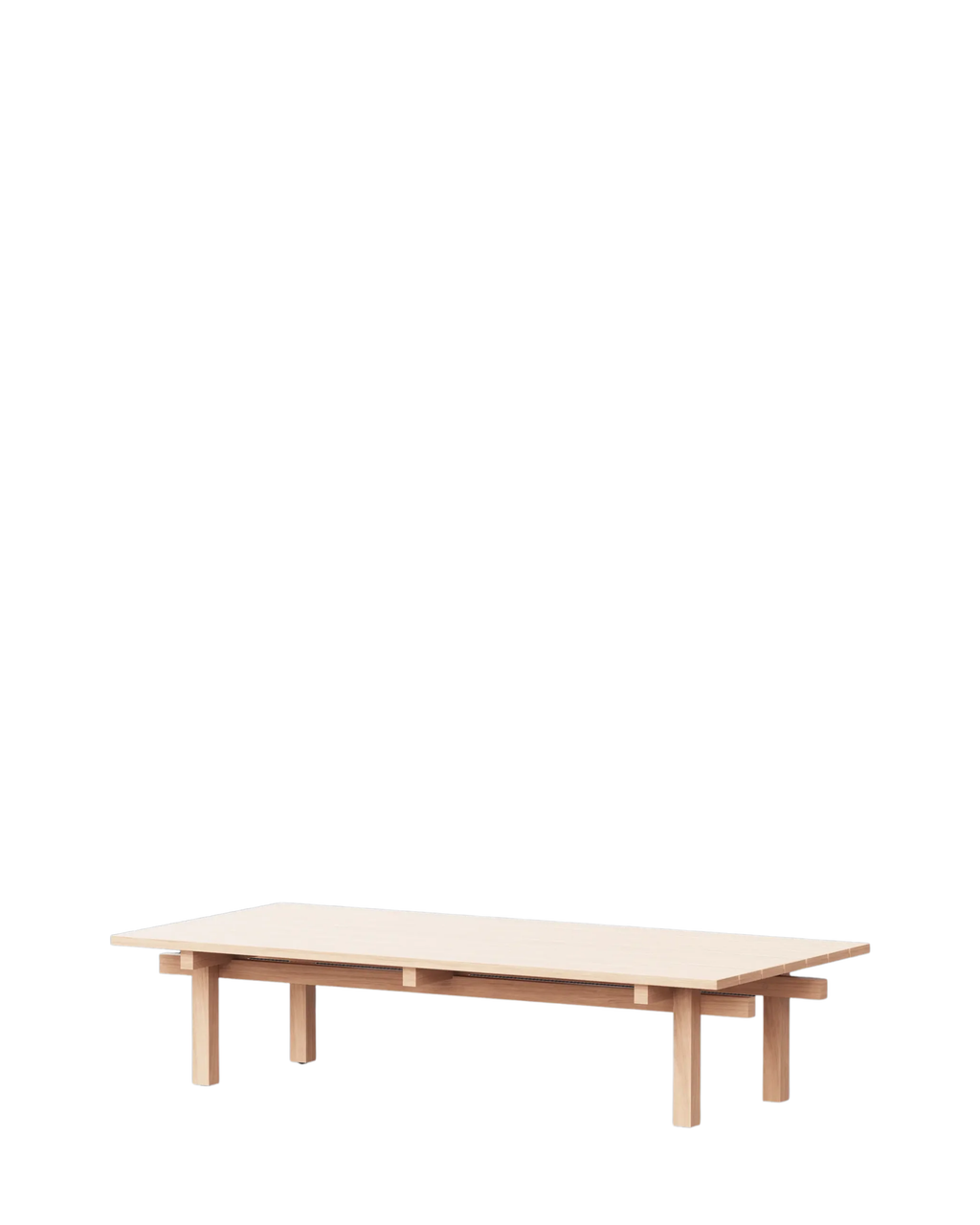 Ishinomaki Laboratory Center Table Half โต๊ะกลางไม้ทรงต่ำ ใช้งานร่วมกับโซฟา ออกแบบโดย Keiji Ashizawa