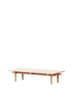 Ishinomaki Laboratory Center Table Half โต๊ะกลางไม้ทรงต่ำ ใช้งานร่วมกับโซฟา ออกแบบโดย Keiji Ashizawa