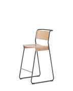Very Good & Proper Canteen Utility Counter Stool สตูลโครงเหล็ก ที่นั่ง plywood แบบซ้อนเก็บได้ ออกแบบโดย Ed Carpenter และ André Klauser