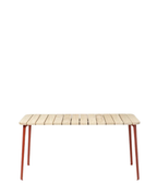 Very Good & Proper Canteen Outdoor Table โต๊ะไม้ Accoya สำหรับภายนอก โครงขา aluminium ออกแบบโดย Ed Carpenter และ André Klauser