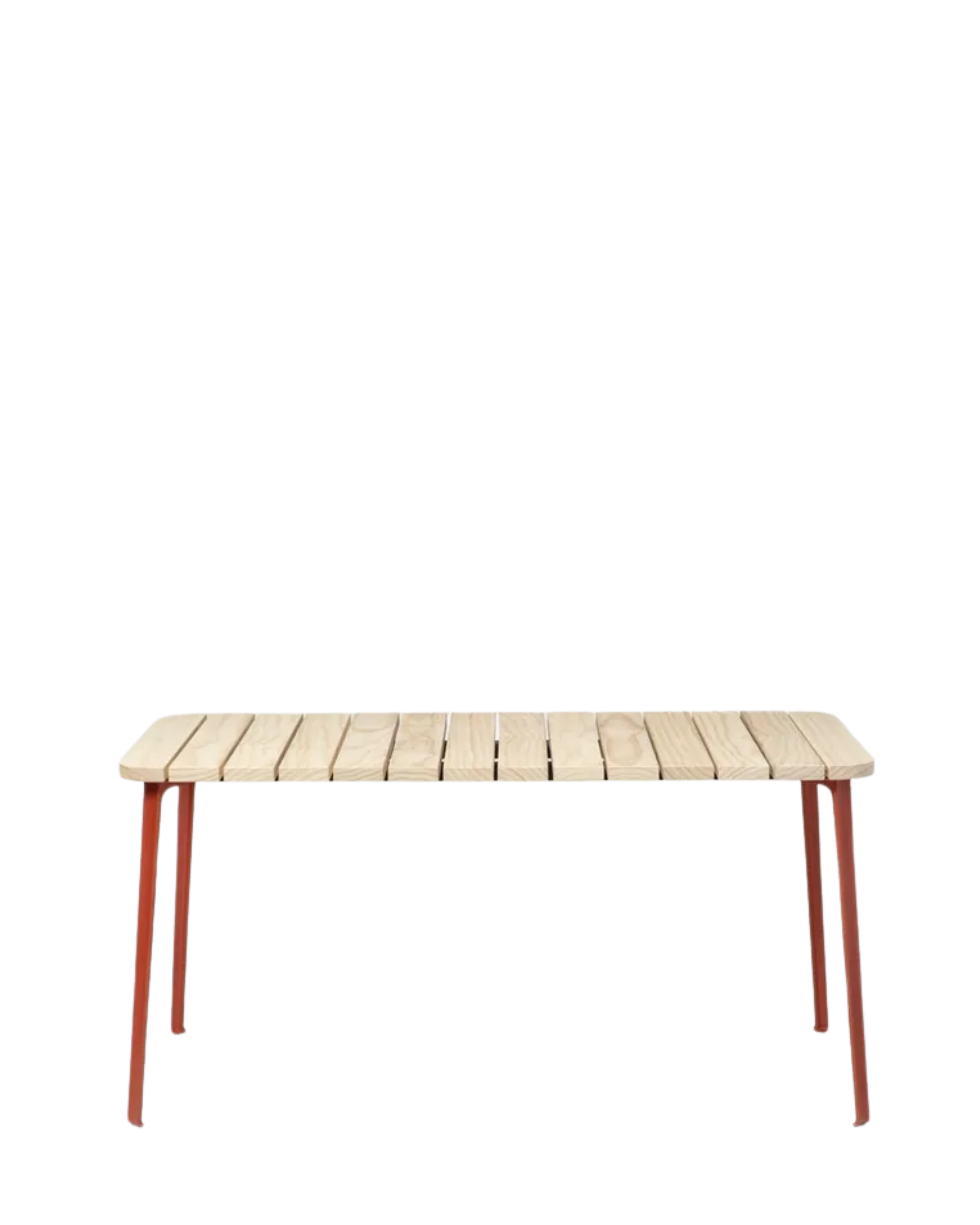 Very Good & Proper Canteen Outdoor Table โต๊ะไม้ Accoya สำหรับภายนอก โครงขา aluminium ออกแบบโดย Ed Carpenter และ André Klauser