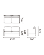 Karimoku New Standard Castor Lobby Sofa 2-Seater โซฟาไม้โอ๊คญี่ปุ่นดีไซน์มินิมอลโดย BIG-GAME