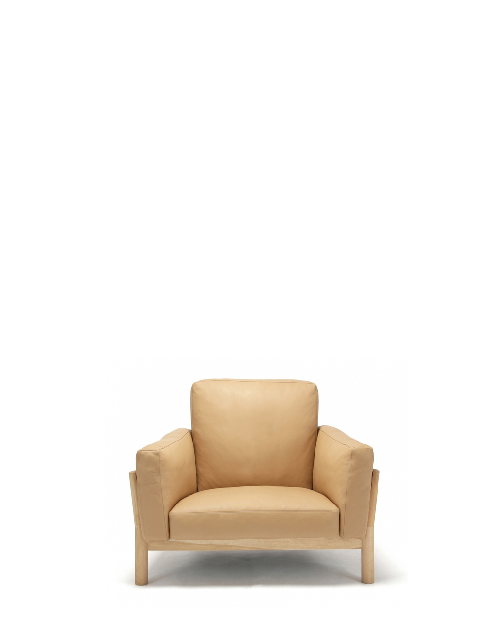 Karimoku New Standard Castor Sofa 1-Seater Leather โซฟาหนังโครงไม้โอ๊คญี่ปุ่น ดีไซน์มินิมอลโดย BIG-GAME