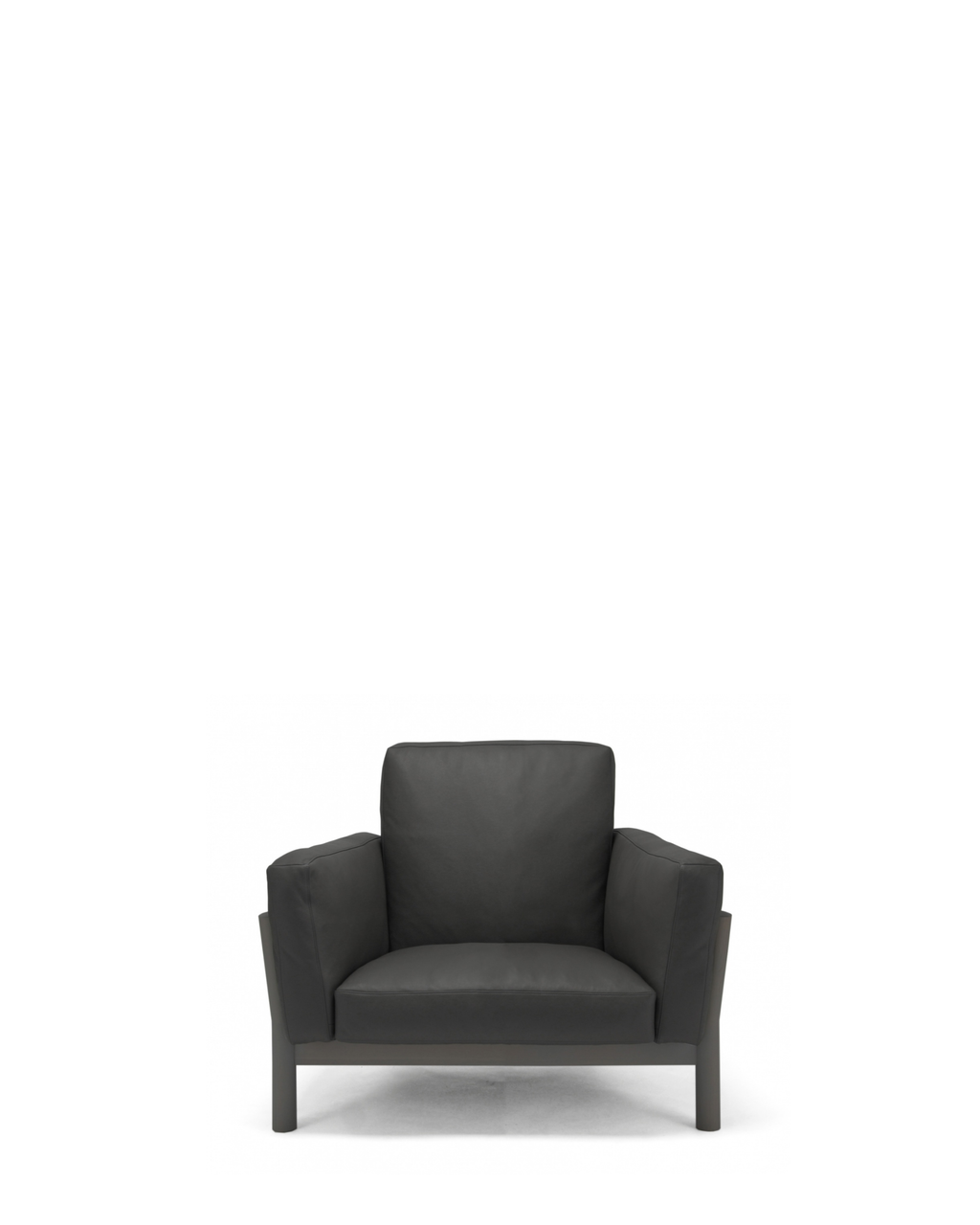 Karimoku New Standard Castor Sofa 1-Seater Leather โซฟาหนังโครงไม้โอ๊คญี่ปุ่น ดีไซน์มินิมอลโดย BIG-GAME
