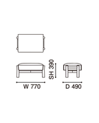 Castor Sofa Ottoman Leather