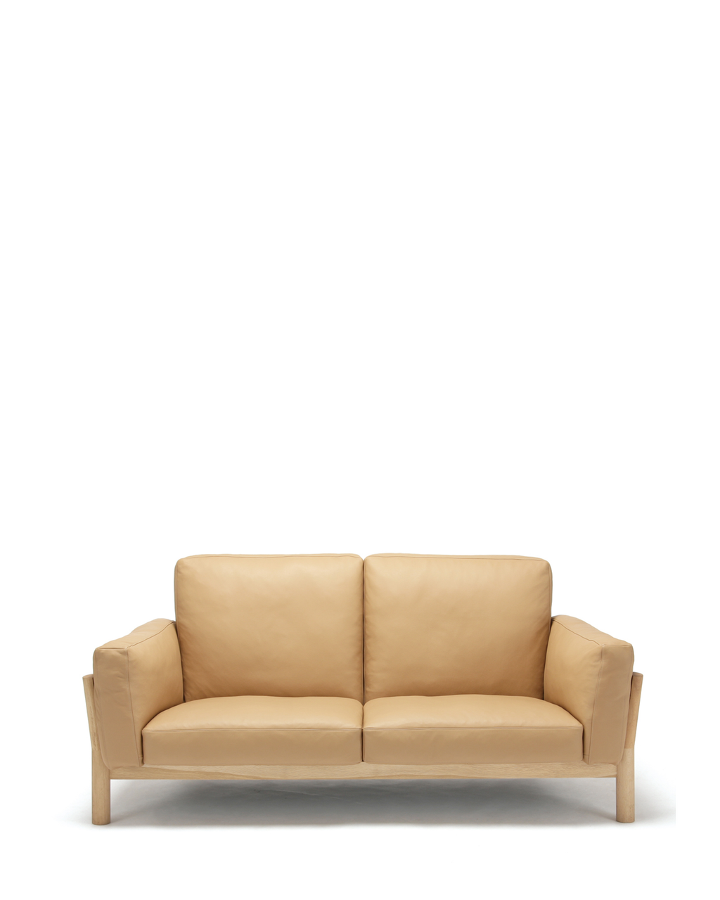 Karimoku New Standard Castor Sofa 2-Seater Leather โซฟาหนังโครงไม้โอ๊คญี่ปุ่น ดีไซน์มินิมอลโดย BIG-GAME