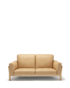 Karimoku New Standard Castor Sofa 2-Seater Leather โซฟาหนังโครงไม้โอ๊คญี่ปุ่น ดีไซน์มินิมอลโดย BIG-GAME