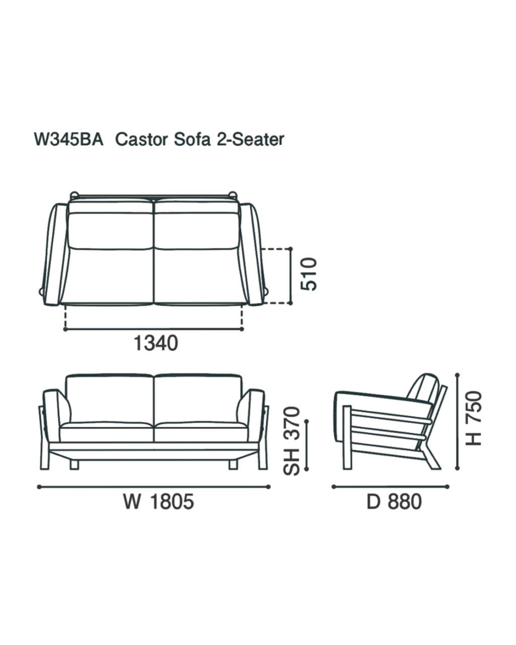 Karimoku New Standard Castor Sofa 2-Seater Leather โซฟาหนังโครงไม้โอ๊คญี่ปุ่น ดีไซน์มินิมอลโดย BIG-GAME
