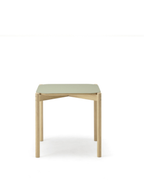 Karimoku New Standard Castor Table Linoleum 75 โต๊ะไม้โอ๊คญี่ปุ่นหน้าโต๊ะ linoleum สีเขียว olive ดีไซน์มินิมอลโดย BIG-GAME สำหรับโต๊ะทำงานหรือโต๊ะอาหา
